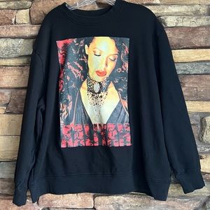 Aaliyah Female Power Unlimited Sweatshirt Black Pullover Sweater XXL